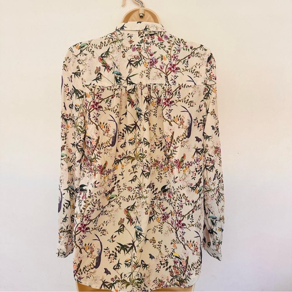 H&M Women’s Floral Birds Blouse Size 2 Small - Picture 2 of 12